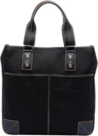 Celine Pre-owned Canvas Tote - Dames - Vintage Shopper - Zwart - ONE Size - Leer - Vintage