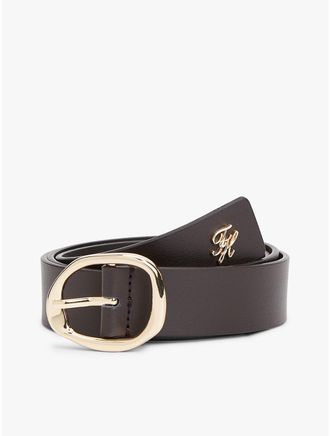 Tommy Hilfiger Womens Smooth Leather Belt - Brown - 40