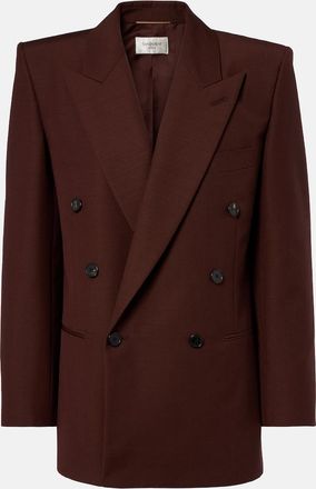 Saint Laurent Double-breasted wool and mohair blazer