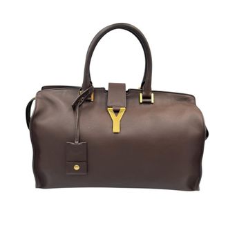 Saint Laurent Brown Leather Tote Bag (Pre-Owned)