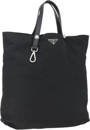Prada Pre-owned Vintage Nylon Tote Bag - Dames - Vintage Shopper - Zwart - ONE Size - Nylon - Vintage