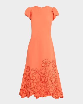 Mestiza New York Perla Floral-Embroidered Midi Dress