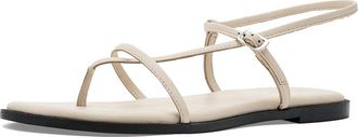 Free People Corsica Strappy Sandals Womens Sandals Bone : EU 36.5 (US Womens 6.5) M, Leather
