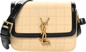 Saint Laurent Small Quilted Suede Satchel