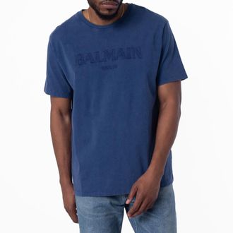 Balmain Vintage Logo Embroidered T-Shirt, Size Large