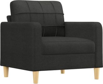 vidaXL Sillón de tela negro 60 cm Vidaxl