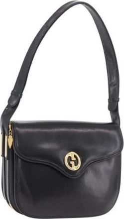 Gucci Pre-owned Vintage Schoudertas - Dames - Vintage Schoudertas - Zwart - ONE Size - Leer - Vintage