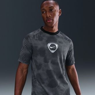 Nike Mens Academy+ Dri-FIT Short-Sleeve Soccer Top in Black | HV3587-010
