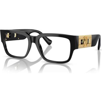 Versace 55mm Square optical glasses in Black/gold at Nordstrom