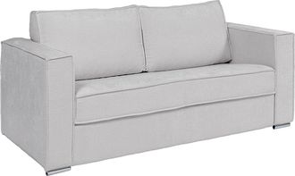 Vente-Unique Divano Letto 3 Posti A Ribalta Posto Letto 140 Cm Materasso 18 Cm In Tessuto Testurizzato Grigio - Loreto