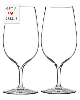 Waterford Elegance Set Of 2 Water Glasses With $10 Credit