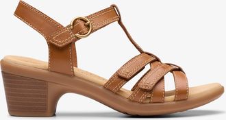 Clarks Emily2 Roze Leren Sandalen