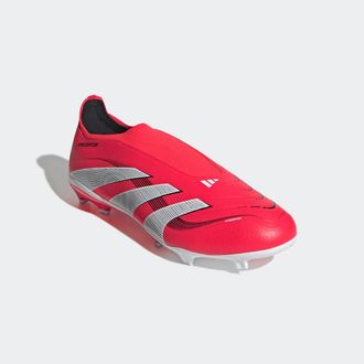 adidas Fussballschuh ADIDAS PERFORMANCE PREDATOR LEAGUE LACELESS FG/MG, Gr. 42,5, rot (lucid rot, cloud wei&szlig;, core schwarz), Synthetik, Schuhe Fussballschuh,