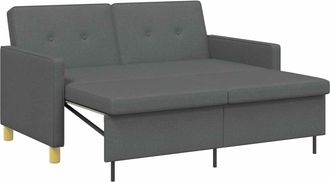 vidaXL Sof&aacute; Cama Desplegable Gris Oscuro Tela Vidaxl