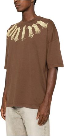 Palm Angels T-shirts en Poloshirts - Heren - T-shirts - Bruin - XS - Nylon - Tops