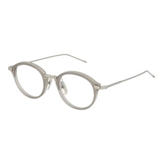 Thom Browne Glasses, unisex, Gray, Size: 49 MM Round Optical Frame