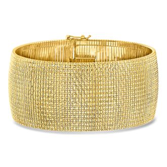 Ross-Simons Italian 30mm 18kt Gold Over Sterling Omega Bracelet