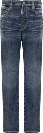 Dsquared2 Blue Straight Mid Rise Jeans