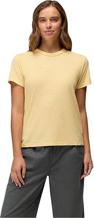 Prana Cozy Up Short Sleeve Crew Womens Sweatshirt Vanilla Bean : LG (Womens 12-14), Hemp/Lyocell/Polyester