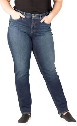 Silver Jeans Co Womens Avery Curvy Fit Jeans - Plus In Blue
