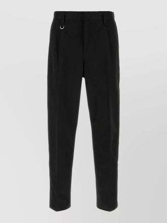 Yohji Yamamoto jacquard trousers tapered leg belt loops print