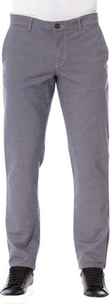 Trussardi Slim-fit broek - Heren - Broeken - Grijs - Maat: M Katoen