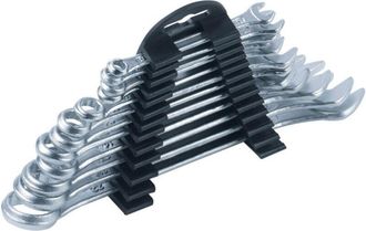 Trade Shop Trade Shop - Juego De 12 Llaves Combinadas De Estrella De Acero Con Soporte De Pared