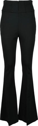 Simona Corsellini Elegante Stretchbroek - Dames - Wijde Broeken - Zwart - L - Broeken
