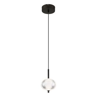 Globo Lighting L&aacute;mpara Colgante - Aida - Negro - Vidrio - &Oslash; 15cm - Led - - Globo