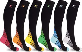 Extreme Fit Gender Inclusive Assorted 6-Pack Premium Compression Socks in Black Assorted at Nordstrom Rack, Size Large/x-Large