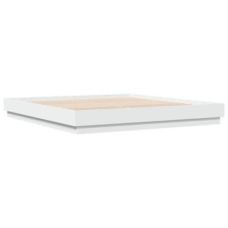 Berkfield Home Durable Bed Frame with LED without Mattress White 180x200 cm Supe | Size: Super King