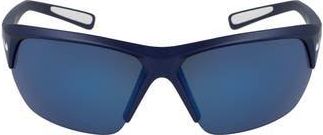 Nike Skylon Ace 69mm Wrap Sunglasses in Matt Obsidian/Grey W/Blue F at Nordstrom Rack