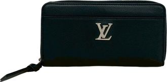 Louis Vuitton Black Leather Long Bill Wallet (Bi-Fold) (Pre-Owned)