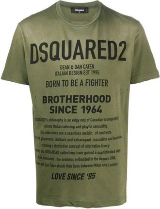 Dsquared2 Destroy Groen T-shirt - Heren - Tops - Groen - Maat: XS Katoen