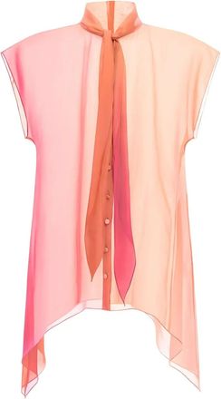 Roberto Cavalli Blusa con nodo - Rosa