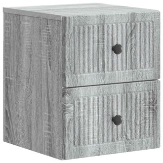 vidaXL Mesita De Noche De Pared Gris Sonoma 33 X 34,5 X 40 Cm Vidaxl