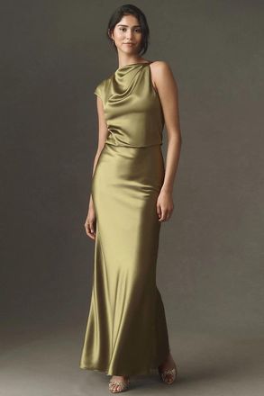 Mare Mare Satin Cowl Maxi Dress