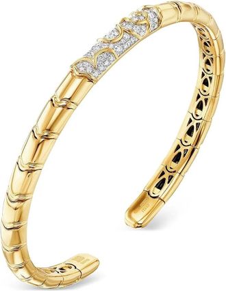 Marina B 18K yellow gold Ondine diamond bangle bracelet