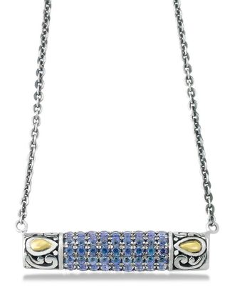 Samuel B. 18K & Silver 1.08 Ct. Tw. Blue Sapphire Necklace