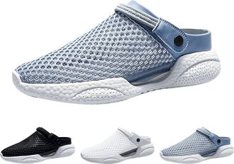 Generic Mens Arch Support Clogs Mens Mesh Clogs Breathable Garden Shoes Air Cushion Recovery Sliders Non Slip Traveling Sandals Easy Take Off Mules Casual Bea