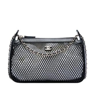 Chanel Pre-owned Mesh Shoulder Bag - Dames - Pre-owned - Zwart - Maat: ONE Size Leer
