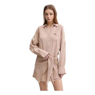 Melissa Odabash Sara Shirt Dress - Dames - Jurken - Bruin - Maat: XL Katoen