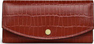 Radley London River Road Croc Embossed Large Flap Wallet in Rust at Nordstrom Rack