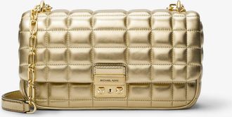 Michael Kors Tribeca Large Metallic Quilted Leather Shoulder Bag