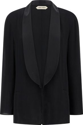 Alberta Ferretti Georgette Blazer Blazers Nero-Donna