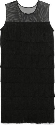 Norma Kamali Sleeveless All Over Fringe Pickleball Dress