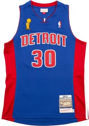 Mitchell & Ness Finals Jersey Pistons 2003 - Heren - Fitness - Blauw - S - Fitness