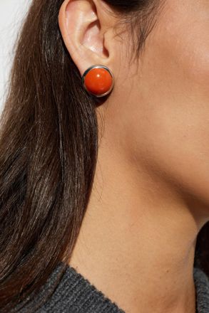 Marni Brass Earrings, Womens, Orange
