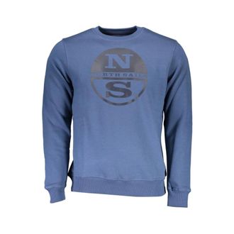 North Sails Sweatshirts, male, Blue, Size: 2XL Cotton Sweater