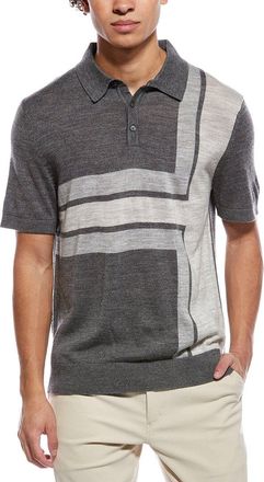 Ted Baker Intarsia Wool-Blend Sweater Polo Shirt